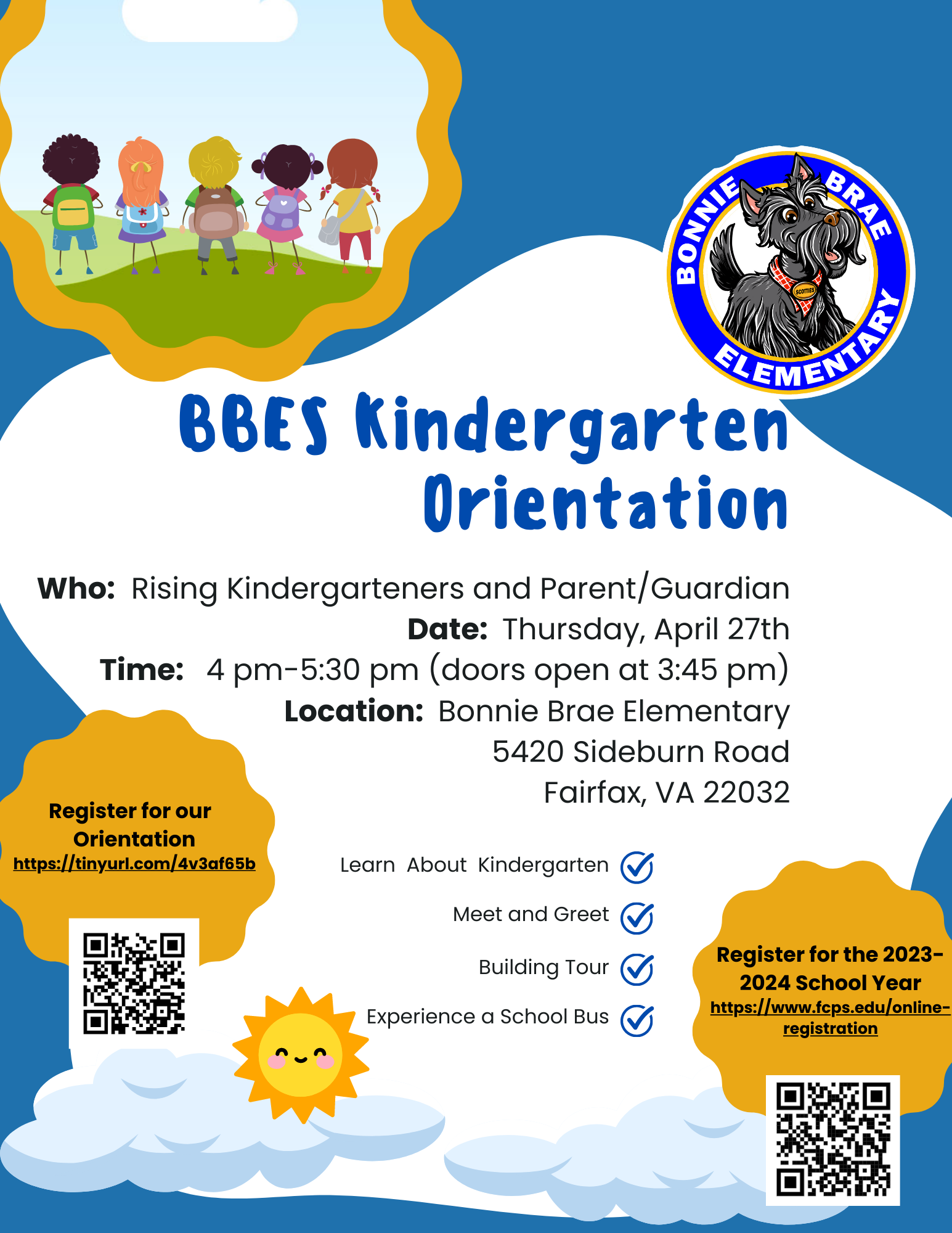 Kindergarten Orientation Bonnie Brae Elementary School